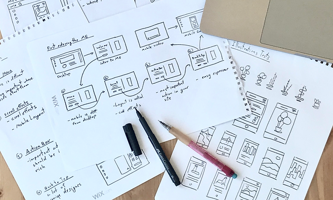 Paper sketching of ideas
